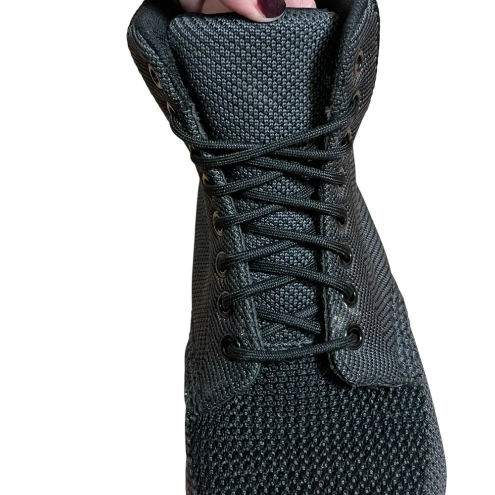 Dr. Martens Black Textured Rigal Knit 8 Eye Boots Combat Black Unisex — Size 7 - Picture 11 of 15